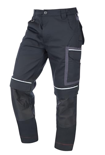 ELIWORX Arbeitshosen Männer Stretch Einsatz - Bequeme Passform - Robustes, Flexibles Material - Smartes Taschen-Design - Arbeitshose Herren ideal für Handwerk Heimwerk und Baugewerbe - Schwarz - 50