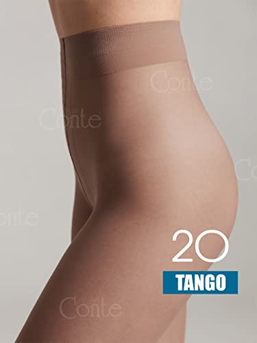 Image of Conte Tights Sheer to Waist Pantyhose with Satin Silky Touch Effect, Tango 20 Den