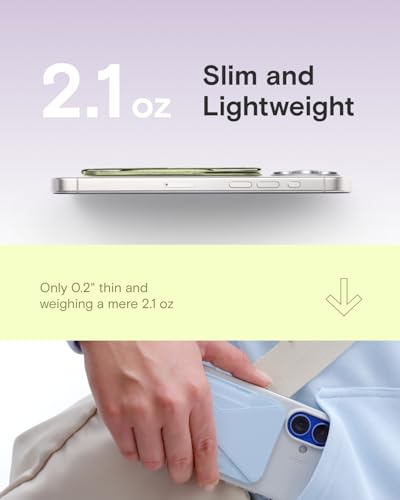 Image of MOFT Magnetic Wallet Stand Compatible with iPhone 16 /15 /14 /13 /12 Series, Angle Adjustment & MOVAS Phone Stand,Light Soft Avocado