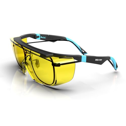 Lunettes sécurité DEX FIT SG210, sur lunettes, noir bleu