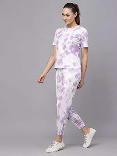 Image of Tarshika Women Women's Tie Dye Printed Short Sleeve Long Tracksuit Co-ord Set