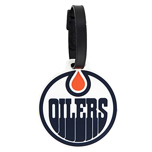 Desert Cactus Edmonton Oilers Luggage Tag – Official NHL National Hockey League Team Travel ID Tag for Suitcases, Bags, and Carry-Ons (PVC)