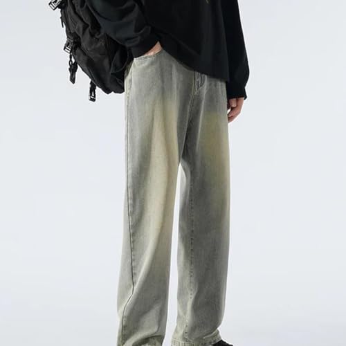 Men's Tall Jeans Extra Long Straight Leg Stretch Denim Pants Slim Thin Casual Elastic Waist Trousers2