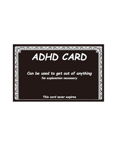 CAJECT ADHD Card, For Explaining Inattention, Hyperactivity & Impulsivity - Aids Daily Social Interaction & Self-Advocacy - Credit Card Size