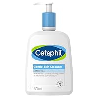 CETAPHIL Gentle Skin Cleanser 500ml, Hypoallergenic Face Wash for all skin types, With Hydrating Glycerin & Panthenol, Suitable for Sensitive Skin, Dermatologist Tested