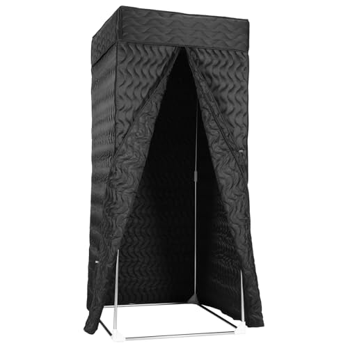Generic 360° Echo-Free Sound Isolation Booth Easy Setup Sound Isolation Booth Room with Thick Acoustic Blankets Ideal for Voiceovers Podcasts and Music