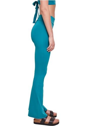 Leggins negros de mujer Urban Classics con talle alto y corte campana de tejido reciclado 2