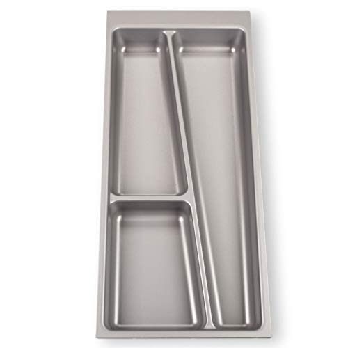 ® II Besteckeinsatz für Nobilia 30er Schublade (462 x 205 mm BITTE MESSEN SIE IHR SCHUBLADENINNENMAß!) silbergrau