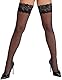 Cottelli Legwear Damen Halterlose Strümpfe, Schwarz, 5