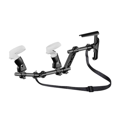 Gun Stock for Quest 2, Compatible with VR Quest2 Controller Grips for Enhance Stability and Control Magnetic Stock Rifle Adapter (Black for Quest2)