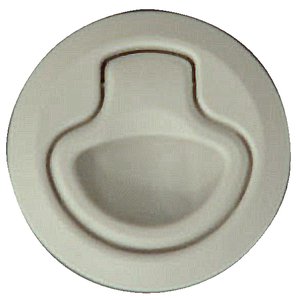 Teak Isle Southco Non-Locking Plastic Flush Latch (White)
