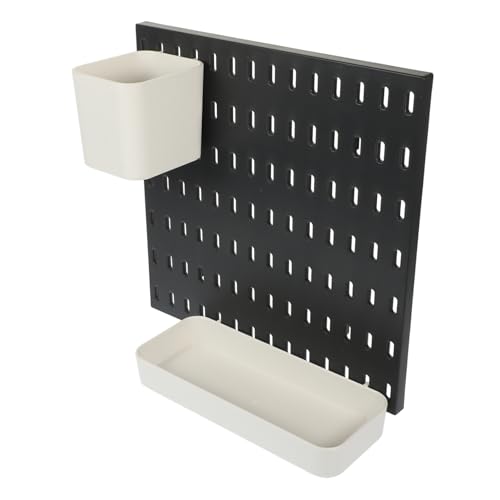 Cabilock Pegboard Wall Organizer Kit 11x11in Adhesive Mount Home Office Kitchen Bathroom Storage Rack Craft Room Abs Material