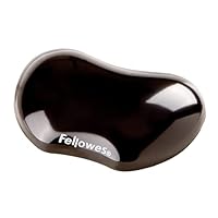 Fellowes Handballenauflage Crystals - flexible Handgelenkauflage mit Gelfüllung - für Büro, Zuhause & Gaming - für Mauspad geeignet - schwarz