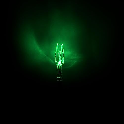 Halo Nock Micro Lighted Nocks for Archery & Bowhunting, Fits .165-.166 Internal Diameter Arrows, Green, 3-Pack