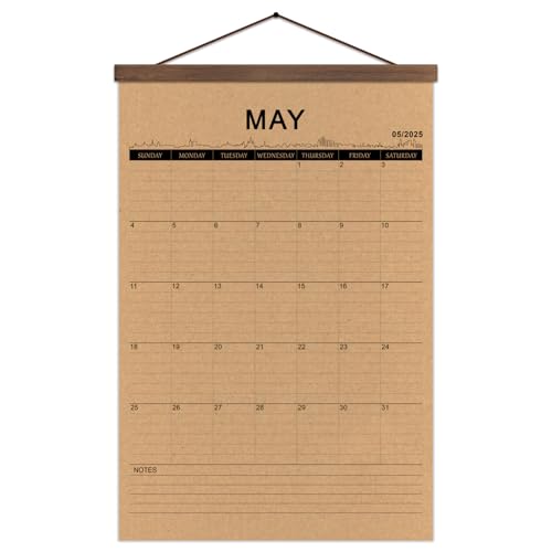 2025rusticstyleretrocalendarplannerwalldeskkraftpapermonthlycalendarmay2025october2026withvintagewoodframe165x12  Urban Country Home Decor 2025 rustic style retro calendar planner wall desk kraft paper monthly calendar may 2025 october 2026 with vintage wood frame 165×12  urban country home decor