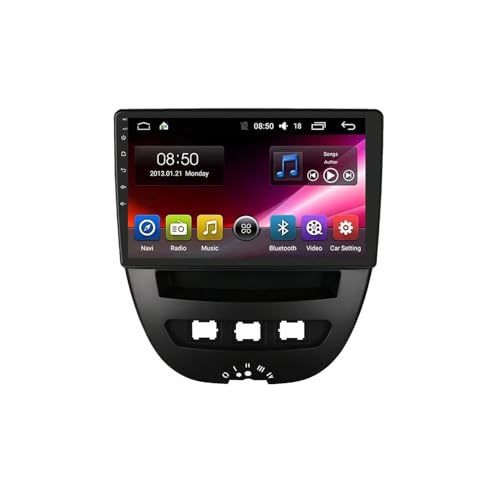 Pantalla de coche 2 DIN para Peugeot 107, autorradio estéreo de alta fidelidad 4G+64G