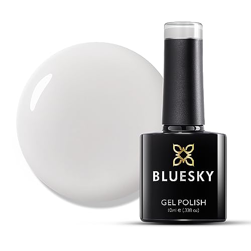 Bluesky Gel Nail Polish 10ml, Milky White - CM01, White Soak-Off Gel Polish For Manicure, Professional, Salon And Home Use, Long Lasting, Chip Resistant, Requires Curing Under UV/LED Lamp