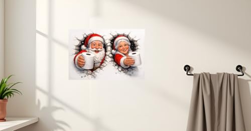Carastora 2-Pack Vintage Christmas Holiday Decorative Tin Signs – 12×8 Inches, Santa-Themed, Suitable for Indoor and Outdoor Use, Winter Decorations, Perfect for Gift-Giving, and Great for the Home, Bathroom, Garage, or Patio. — view 5