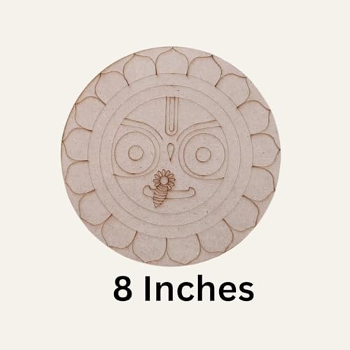 Image of Decordial Jagannath Lippan Art Materials Diy Kit With Jagannath Designs Premarked Mdf Board (2 Pcs Premarked Art Board, Ideal For Festive Gifting, Artists, Students,Multicolor)