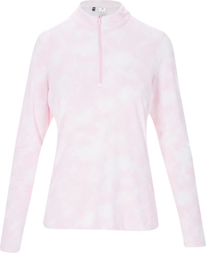 adidas Women's Ultimate365 Printed Quarter-Zip Mock Neck Top