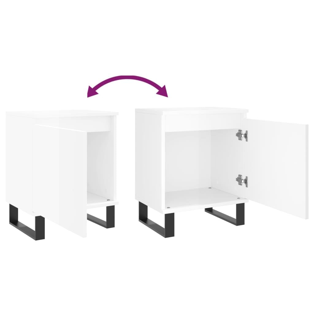 Zeitloser Nachttisch aus Holzwerkstoff mit Staufach und robuster Tischplatte für Wohnzimmer und Schlafzimmer, feuchtigkeitsbeständig und stabil
