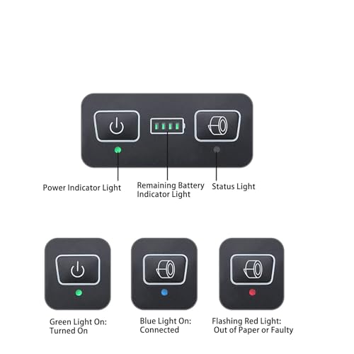 Image of Bluetooth Thermal Printer 58mm with 90mm / s Print Speed, Portable Receipt Printer with Bluetooth 5.0 and USB for Small Business and Retail Stores