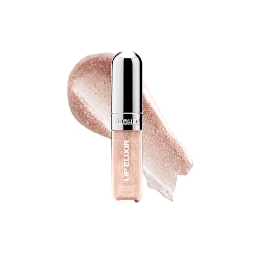 Sacheu Lip Elixir Nourishing and Hydrating Lipgloss — Moisturizing Plumping Lip Gloss Enriched with Collagen, Non-Sticky Lip Color Smooth High-Shine Finish, Vegan & Cruelty-Free, Tanghulu Candy