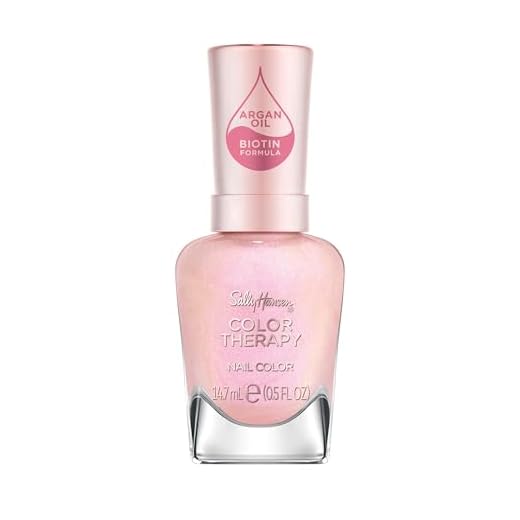 Sally Hansen Color Therapy Nail Polish | Biotin, Argan Oil, Long Lasting, Healthy Nails, Nail Strengthener, Opaque, Shimmery | 227 Epink Journey | Pink Nail Color