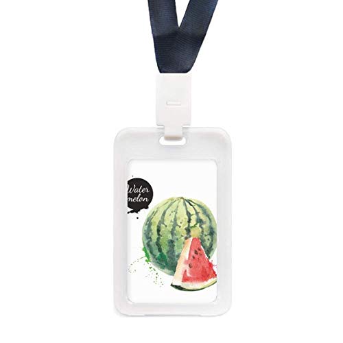 Porte-carte de crédit transparent pastèque au design ultra-fin
