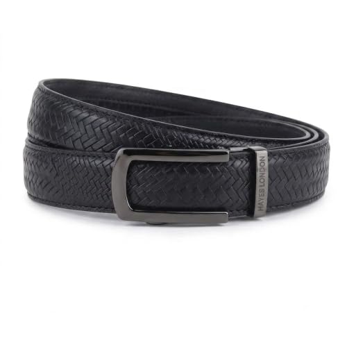 Image of HAYES LONDON Leather Ratchet Belt for Men | Adjustable No-Holes | Customizable Fit, Stylish & Effortless Buckle | Formal & Casual Wear Belts