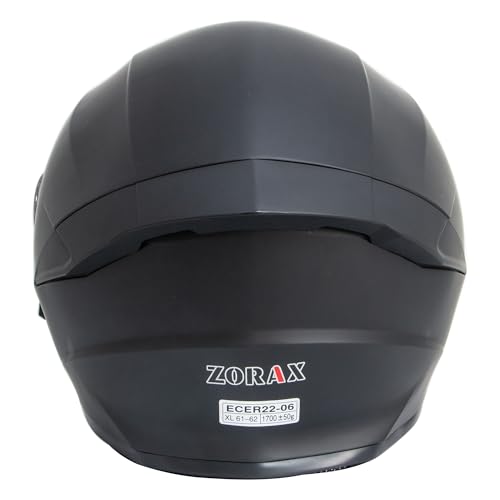 Zorax ZOR-839 Matt Black M (57-58cm) Flip Up Double Visor Helmet Motorcycle Motorbike Helmet Road Legal ECE2206 - Image 5