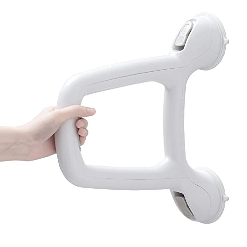 Amazon Brand - Umi Asa de Ducha para Personas Mayores con Ventosas, Asa de Movilidad Portátil con Ventosas Fuertes de...