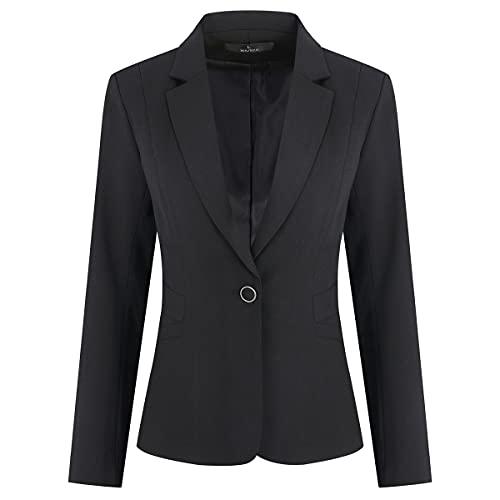 YUNCLOS Blazer Femme Casual Business Un Bouton Veston Femme OL Bureau Affaires Veste De Costume Décontracté,Noir,XXL Cover