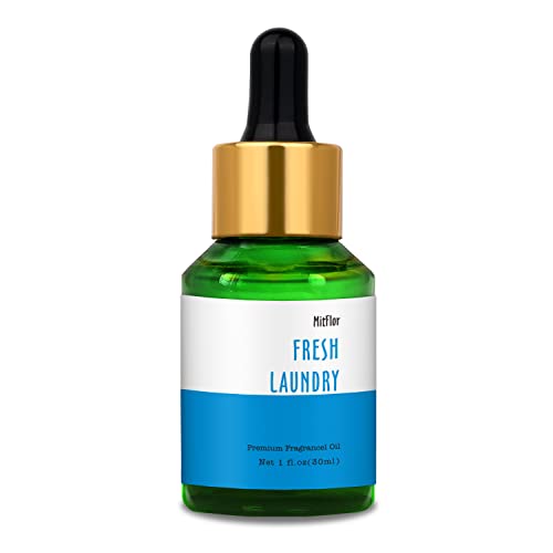Image of Fresh Laundry Fragrance Oil, MitFlor Single Scented Oil, Large Size Premium Grade Fragrance Oil for Soap & Candle Making, Aromatherapy Diffuser Oil, Refreshing Lemony Scent for Home Fragrance, 30 ml