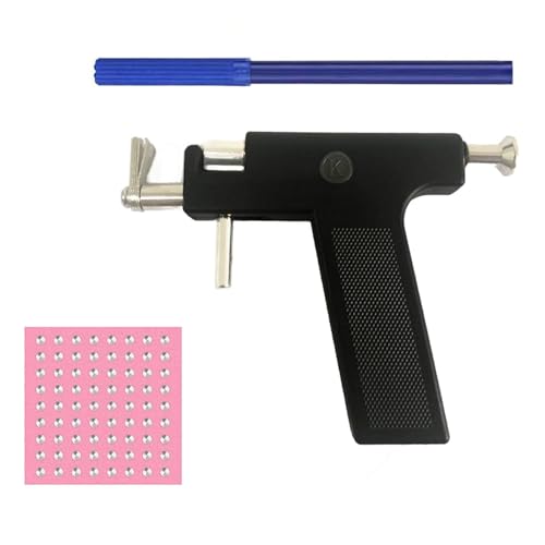 SIEISIEIX Ear Piercing Kit, Professional Piercing Set with 98 Pieces Stainless Steel Ear Studs, Piercing Gun Set for Ear Nose Navel Lips