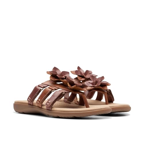 Clarks Clarks Collection Women's Elizabelle Mae Flip-Flop, Tan Combi, 11 Medium US