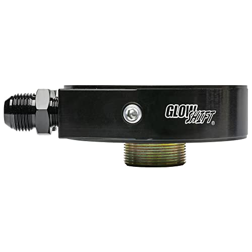 GlowShift Oil Cooler Sandwich Adapter Compatible with Ford Super Duty 7.3L Power Stroke 1994-2003 - Install Oil Pressure & Temp Sensors - Includes O-Ring, Port Plugs & Oil Feed/Return Line Fittings