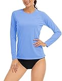 t shirt hellblau damen Federgewichtiger, dehnbarer Stoff liegt weich auf der Haut an. Schnelltrocknendes Material leitet Feuchtigkeit bequem ab. Diese Shirts halten dich kühl und schützen dich gleichzeitig vor der Sonne. Raglanärmel für ultimativen Komfort.