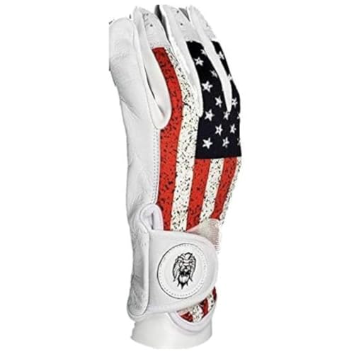 PGX Gloves USA Flag Golf Glove Perfect Grip for Men and Women Comfort Soft Synthetic Leather (Left Hand Medium)