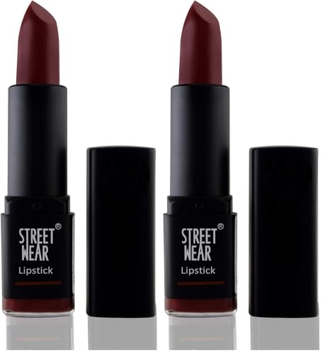 Image of Street Wear Matte Lipstick, Diva Red, 4.2g (Pack of 2)