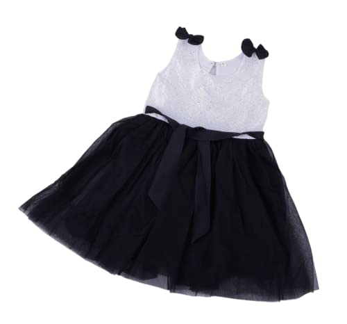 Image of TAGAS Baby-Girl's Valantino & Net Fit and Flare Standard Length Dress (KD-405-PINK-7 Pink 7 8 Years)
