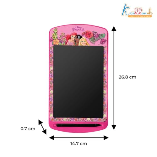 Image of Princess 10.5 Inch LCD Writing Tablet for Kids, Electronic Drawing Pad & Doodle Board, Reusable Travel Slate for Girls, Educational Birthday Gift for 3 4 5 6 7 8 9 10 Year Olds, Pink