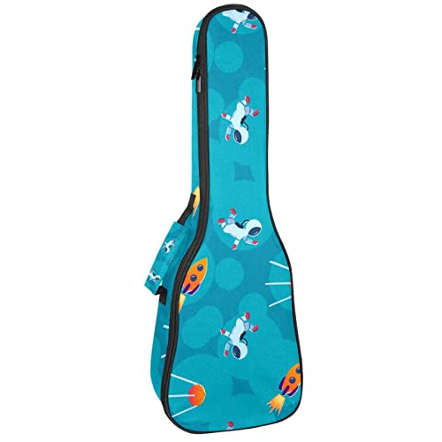 Sac à dos ukulélé concert soprano ténor bleu 10mm rembourré