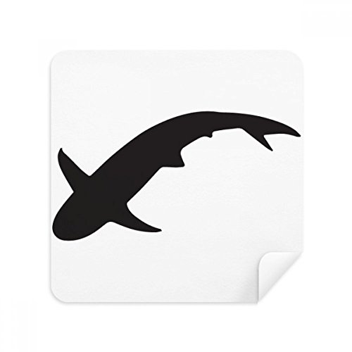 Tissu nettoyant requin bleu en suède anti-traces pour verres et écrans tactiles