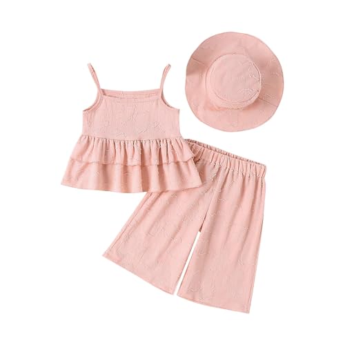 Tenue de plage pour filles avec ensemble caraco et chapeau