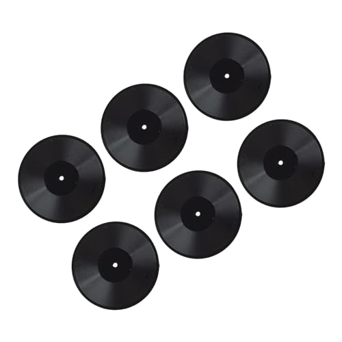 Mini disques vinyles 1/6 anti-vide spatial - Set de 6 disques miniatures pour maison
