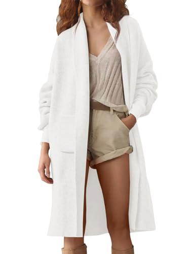 Image of Saodimallsu Womens Long Cardigan Sweaters Chunky Open Front Oversized Slouchy Knit Fall Trendy Coatigan Jackets