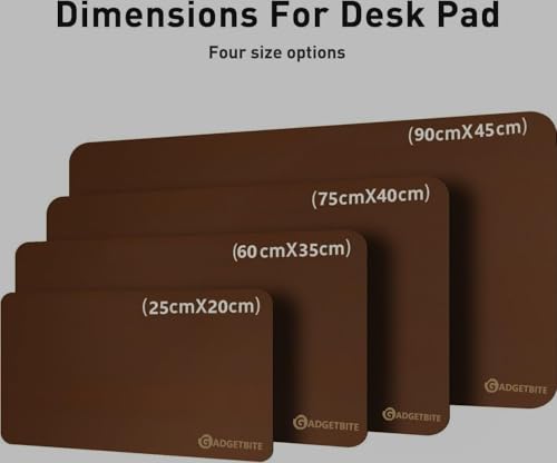 GadgetBite Mouse Pad Large Premium Vegan Leather Surface Desktop Mat Laptop Computer Mat for Home Office Smooth Surface for Comfortable Typing Writing and Gaming Pad (90 cm x 45 cm x 0.1 cm) - Brown 2 31EcWY nSgL