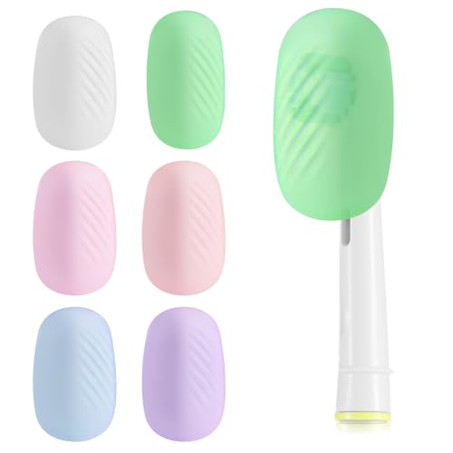 Lapfoon 6 Pack Toothbrush Covers Tooth Brush Cover Cap for Electric & Regular Toothbrush Head