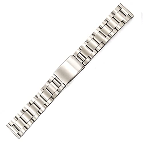 Bracelet de montre style ancien Oyster en acier brossé argenté 17-20mm
